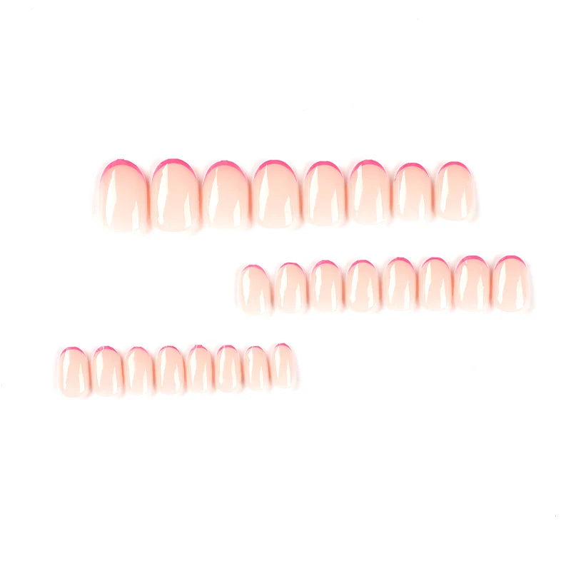 Press-On Nail Extensions Gradient Ombre Rhinestones Easy Application