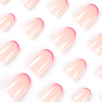 Press-On Nail Extensions Gradient Ombre Rhinestones Easy Application