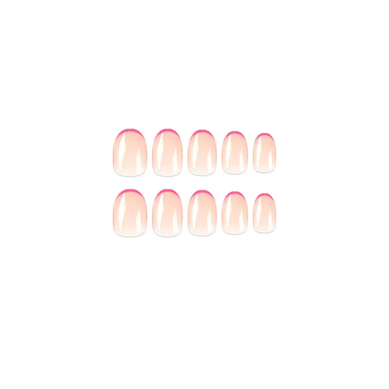 Press-On Nail Extensions Gradient Ombre Rhinestones Easy Application