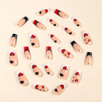 Press-On Nail Extensions Heart Accent Glossy Finish Snug Fit