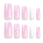 Press-On Nail Extensions Heart Pattern Long-Lasting & Easy Application