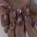 Press-On Nail Extensions Intricate Filigree Long Lasting Comfort