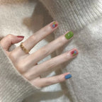 Press-On Nail Extensions Intricate Floral Art Easy Application