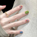 Press-On Nail Extensions Intricate Floral Art Easy Application