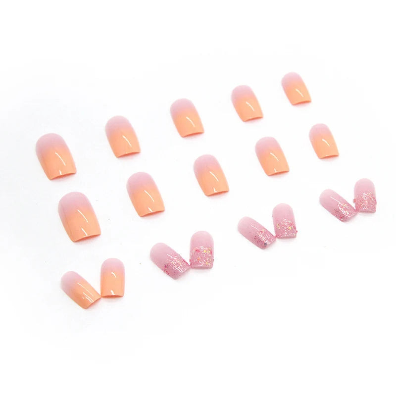 Press-On Nail Extensions Ombre Gradient Peel And Press
