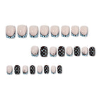 Press-On Nail Extensions Polka Dot Brown & Blue Comfortable Fit