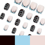 Press-On Nail Extensions Polka Dot Brown & Blue Comfortable Fit