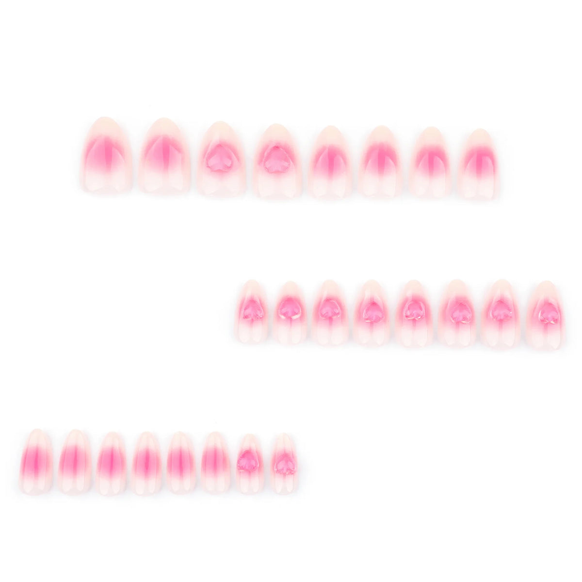Press-On Nail Extensions Rose Design Easy Application