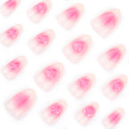 Press-On Nail Extensions Rose Design Easy Application