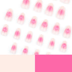 Press-On Nail Extensions Rose Design Easy Application
