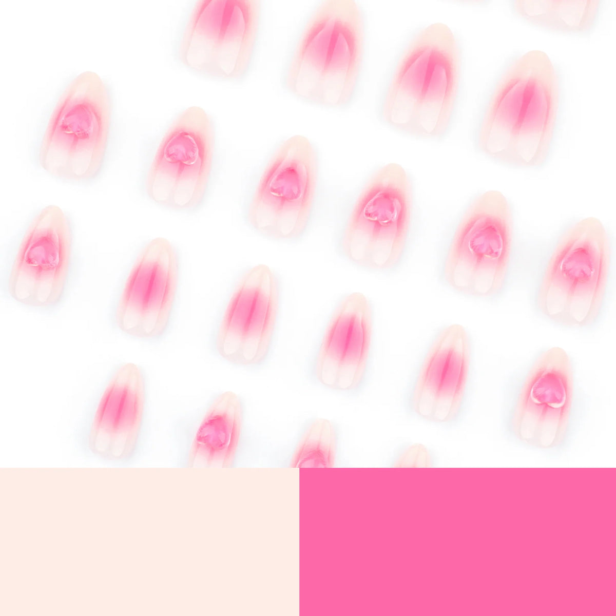 Press-On Nail Extensions Rose Design Easy Application
