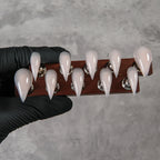 Press-On Nail Extensions Short Claw Reusable No Glue