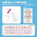 Press-On Nail Kit 24 Floral Nails & Tools