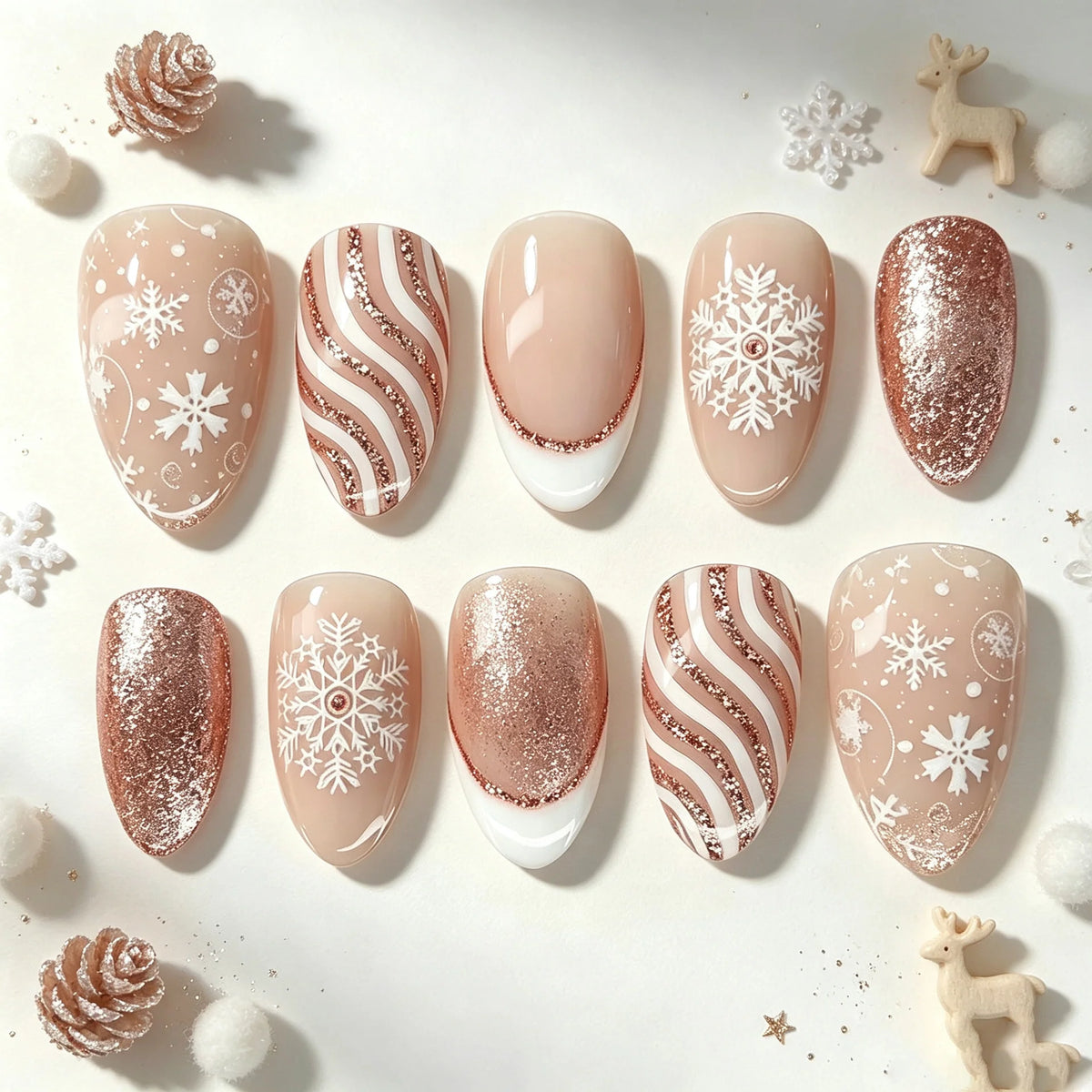 Press-On Nail Kit 24 Nails Jelly Glue & File