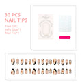 Press-On Nail Kit 30 Decorative Tips Jelly Glue & File