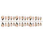 Press-On Nail Kit 30 Decorative Tips Jelly Glue & File