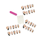 Press-On Nail Kit 30 Decorative Tips Jelly Glue & File