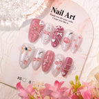 Press-On Nail Kit Acrylic 3D Floral Durable & Flexible