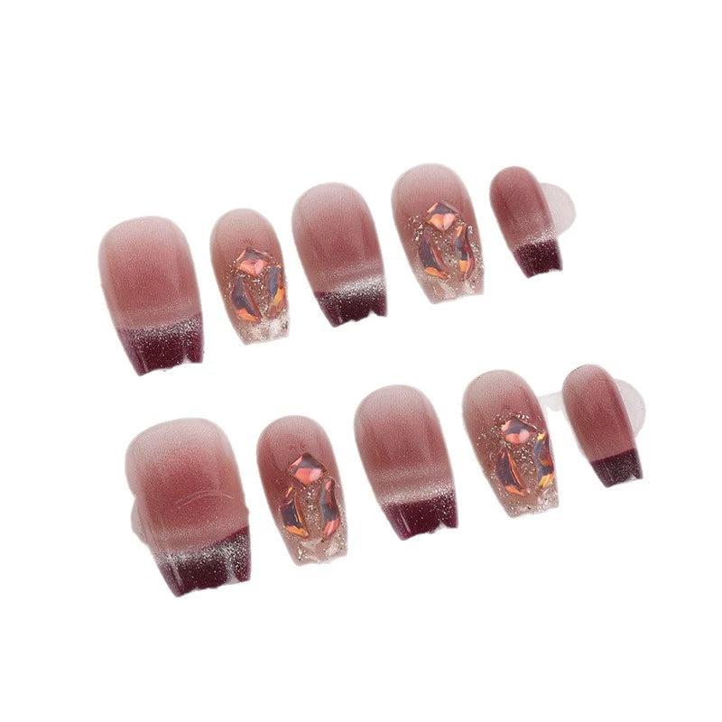 Press-On Nail Kit Artistic Floral Custom Fit & Long-Lasting