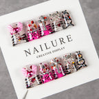 Press-On Nail Kit Artistic Glitter Reusable With Adhesive