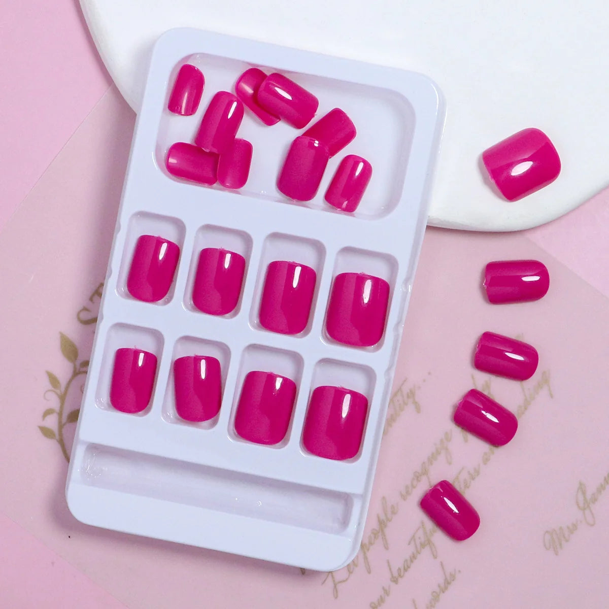 Press-On Nail Kit Customizable Length & Shape 24 Pieces