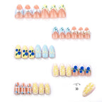 Press-On Nail Kit Floral Acrylic No Glue