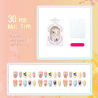 Press-On Nail Kit Floral Acrylic No Glue