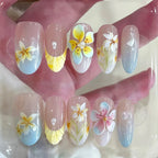 Press-On Nail Kit Floral Art & Easy Application