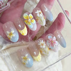 Press-On Nail Kit Floral Art & Easy Application