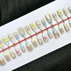 Press-On Nail Kit Floral Art & Easy Application