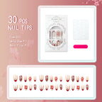 Press-On Nail Kit Floral Design Easy Application
