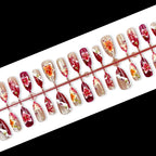 Press-On Nail Kit Floral Design Easy Application