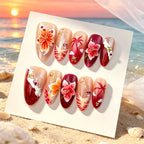 Press-On Nail Kit Floral Design Easy Application