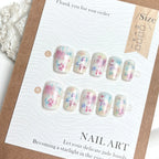 Press-On Nail Kit Floral Design Multiple Sizes Salon-Quality