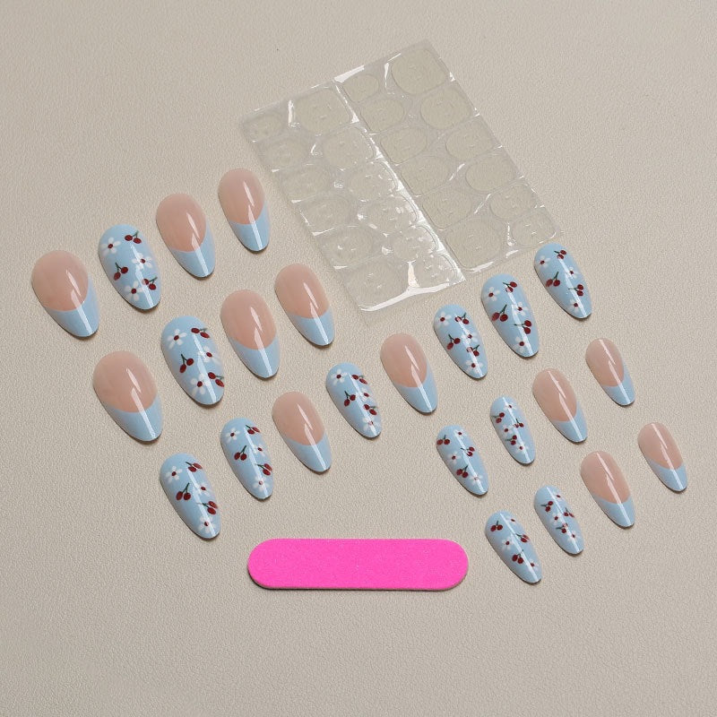 Press-On Nail Kit Floral Design Quick & Durable