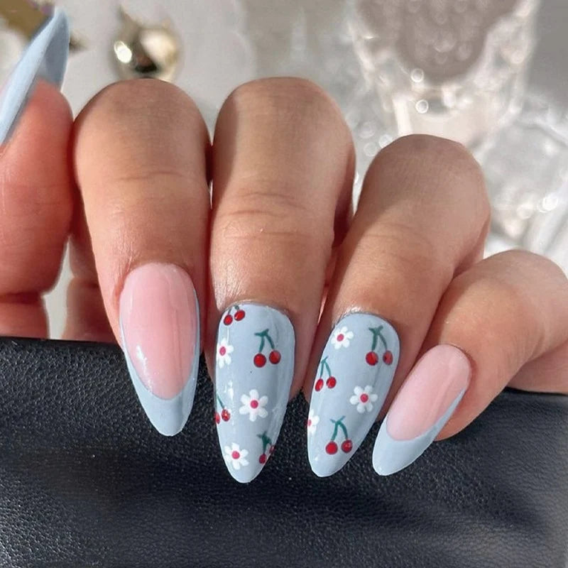 Press-On Nail Kit Floral Design Quick & Durable