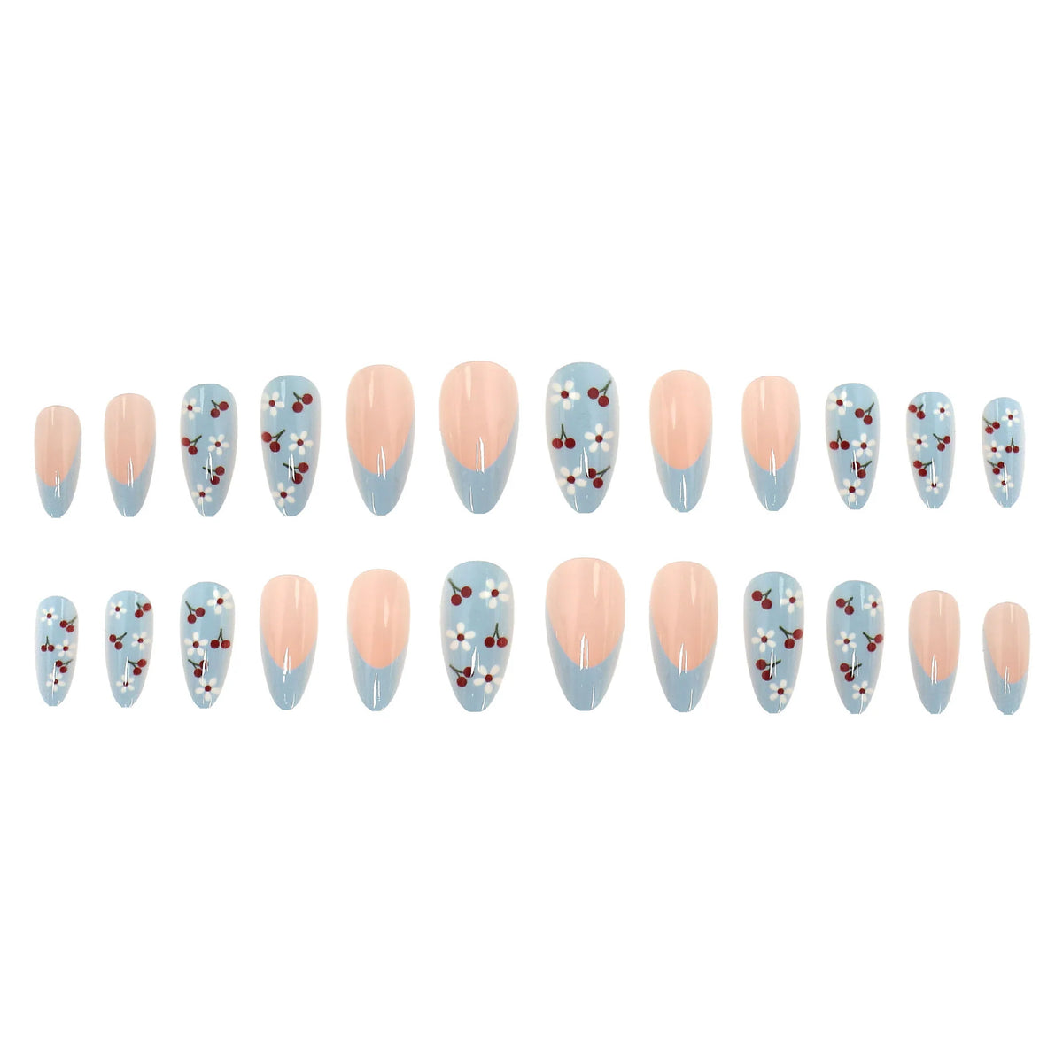 Press-On Nail Kit Floral Design Quick & Durable