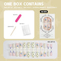Press-On Nail Kit Floral Designs 24 Piece Tools Included