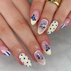 Press-On Nail Kit Floral Designs 24 Piece Tools Included