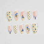 Press-On Nail Kit Floral Designs 24 Piece Tools Included