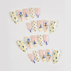 Press-On Nail Kit Floral Designs 24 Piece Tools Included