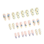 Press-On Nail Kit Floral Designs 24 Piece Tools Included