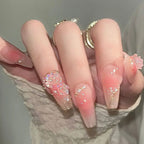 Press-On Nail Kit Floral Designs Glue-On Comfortable Fit