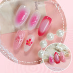 Press-On Nail Kit Floral-Embellished Long-Lasting Wear