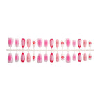 Press-On Nail Kit Floral-Embellished Long-Lasting Wear