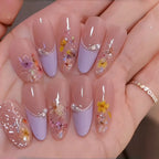 Press-On Nail Kit Floral Embellishments Quick-Apply Multiple Sizes