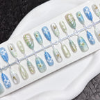Press-On Nail Kit Floral & Gem Reusable