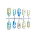 Press-On Nail Kit Floral & Gem Reusable