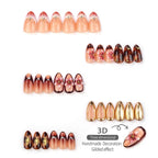 Press-On Nail Kit Floral & Gold Accents