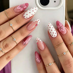 Press-On Nail Kit Floral & Polka Dot Long-Lasting Adhesive